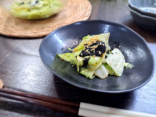 レタスと韓国海苔のナムル風