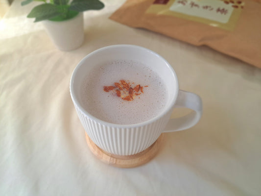 あずき茶アーモンドラテ