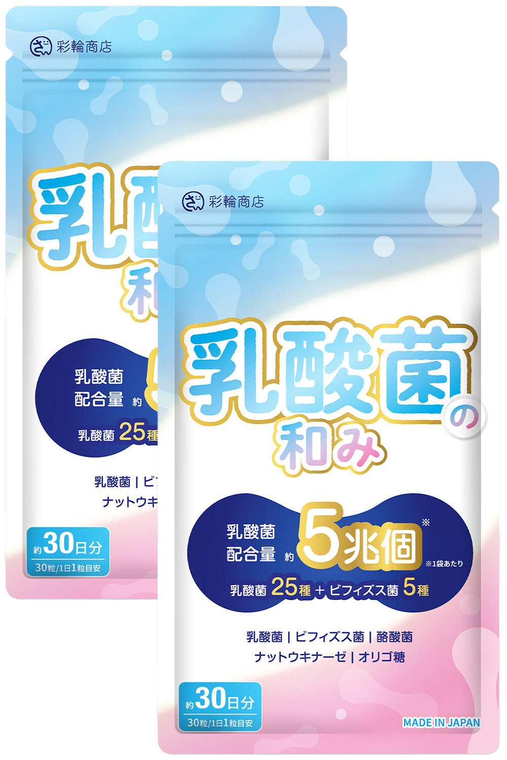 乳酸菌の和み 乳酸菌 ビフィズス菌 酪酸菌 サプリ 約30日分 国内製造