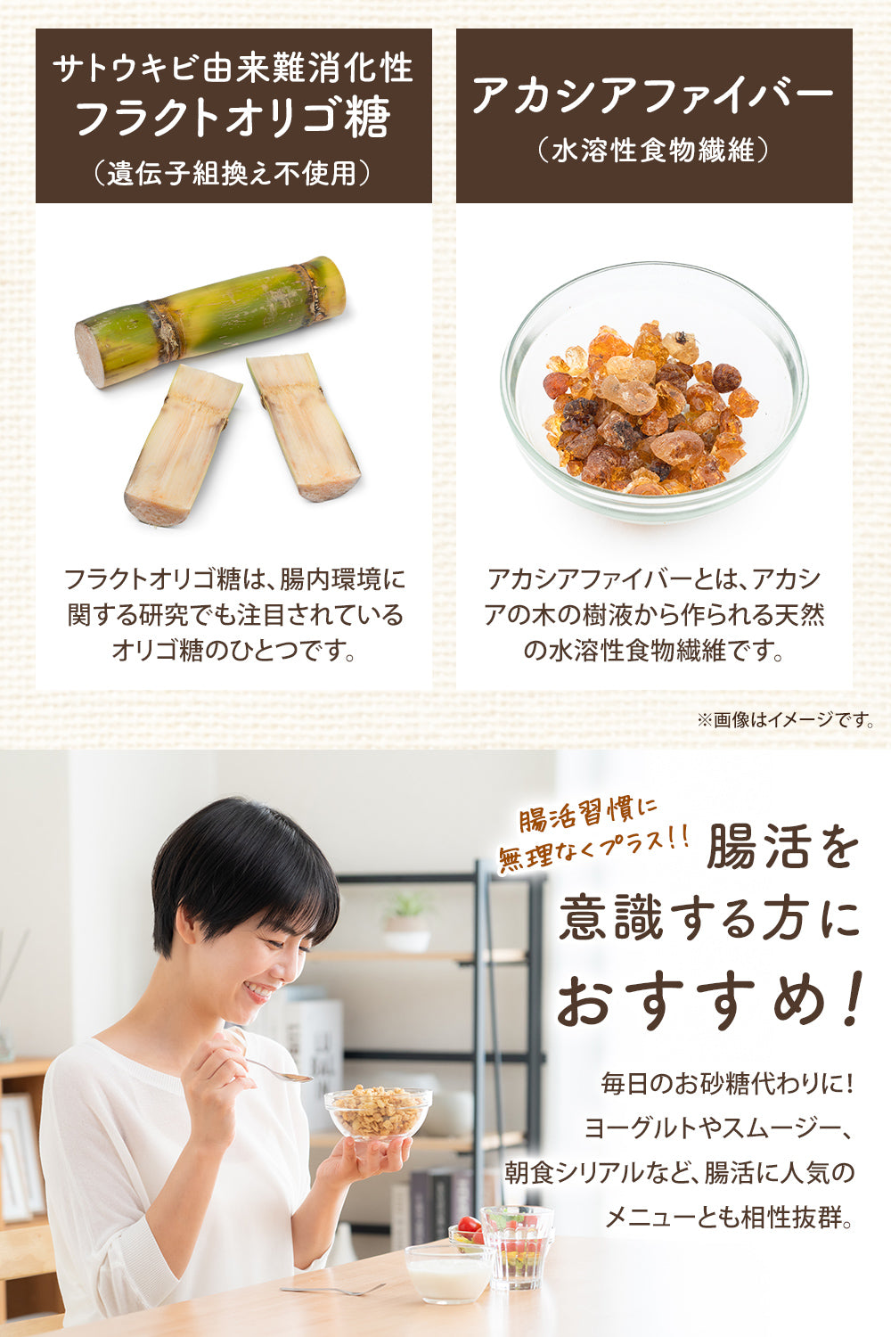 フラクトオリゴ糖+アカシア 粉末 無添加 100g